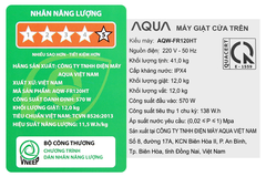 Máy giặt Aqua 12 Kg AQW-FR120HT BK