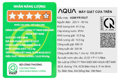 Máy giặt Aqua 10.5 Kg AQW-FR105JT BK