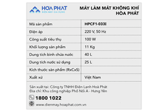 Máy làm mát không khí Hòa Phát HPCF1-033I