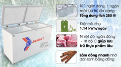 Tủ Đông Mát Sanaky Inverter 280 Lít VH-4099W3 (2N)