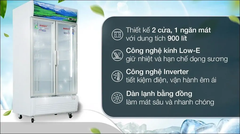 Tủ Mát Sanaky Inverter 900 Lít VH-1009HP3 (NK, 2C, inverter)