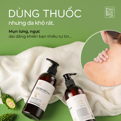 [Mua 1 Tặng 2] Gel tắm Khổ Qua giảm mụn 300ml Tặng TrialSize (Gel rửa mặt 50ml + Nước tẩy trang 50ml)