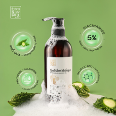 [Mua 1 Tặng 2] Gel tắm Khổ Qua giảm mụn 300ml Tặng TrialSize (Gel rửa mặt 50ml + Nước tẩy trang 50ml)