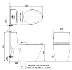 Bàn cầu 1 khối Inax AC-902VN