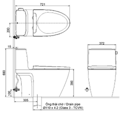 Bàn cầu 1 khối Inax AC-912VN