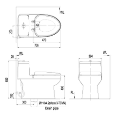 Bàn cầu 1 khối Inax AC-939VN