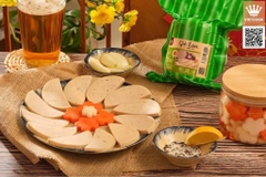 Giò lụa vietcook ( nilon xanh 400gr)