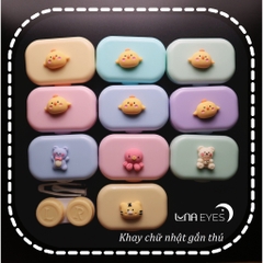 KHAY GƯƠNG CHỮ NHẬT GẮN THÚ + dụng cụ đeo lens