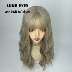 [TS333] Tóc Giả Xoăn Dài Màu Be Xám