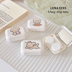 Khay chó nâu LUNA EYES kèm dụng cụ đeo lens