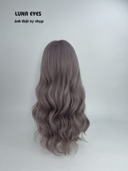 [JG126] Tóc Giả Xoăn Dài Màu Xám Tím