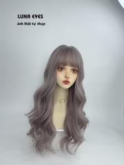 [JG126] Tóc Giả Xoăn Dài Màu Xám Tím