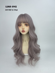 [JG126] Tóc Giả Xoăn Dài Màu Xám Tím