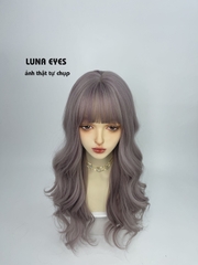 [JG126] Tóc Giả Xoăn Dài Màu Xám Tím