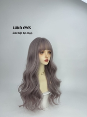 [JG126] Tóc Giả Xoăn Dài Màu Xám Tím