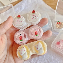 Khay đơn pha lê hình thú cầm trái cây trong suốt kèm dụng cụ đeo