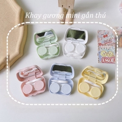 Khay Gương Mini Gắn Thú Nhiều Màu