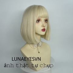 [WTHK55] Tóc Giả Vic Ngắn Màu Vàng Be