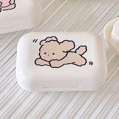 Khay chó nâu LUNA EYES kèm dụng cụ đeo lens