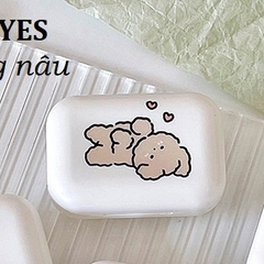 Khay chó nâu LUNA EYES kèm dụng cụ đeo lens