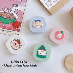 Khay vuông hoạt hình Luna Eyes kèm dụng cụ đeo lens