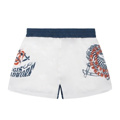 Short Easybadwork White Colab - Fit