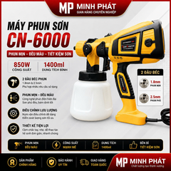 Máy Phun Sơn Cầm Tay Electric Spray CN-6000 850W 2 Đầu Béc 1.8mm 2.5mm