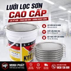 Rỗ Lược Bột - Lược Sơn Inox 201 2 Lớp Lưới Minh Phát Kích Thước 30cm