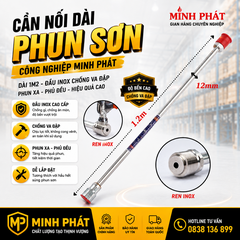 Cần Nối Dài Phun Sơn Công Nghiệp Minh Phát Dài 1m2, Cần Nối Dài Đầu Inox Chống Va Đập