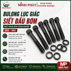 6 Ốc Bulong Lục Giác Siết Đầu Bơm Máy Phun Sơn Công Nghiệp 980 990 Minh Phát