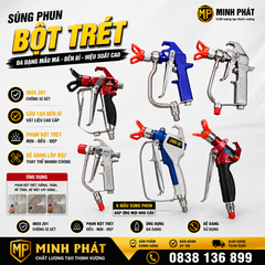 🔥 Súng Phun Bột Trét Minh Phát – Tia Phun Đều, Bền Bỉ Cho Thợ Sơn Chuyên Nghiệp