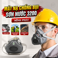 Mặt Nạ Chống Bụi Sơn Nước Minh Phát 3200, Mặt Nạ Phun Thuốc Trừ Sâu,Phun Sơn,Chống Khói Bụi