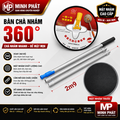 Bàn Chà Nhám 360 Độ 22cm Kèm Cây Nối Dài 2m9