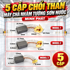 5 Cặp Chổi Than Máy Chà Nhám Tường Sơn Nước Minh Phát