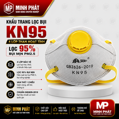 🔰 Khẩu trang lọc bụi KN95 4 lớp than hoạt tính – Lọc 95% bụi mịn PM2.5 | Chuẩn GB2626-2019