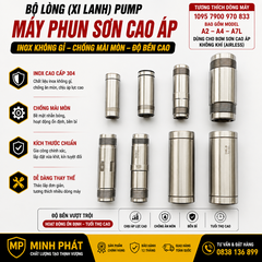 🔧 Bộ Lòng (Xi Lanh) Pump Máy Phun Sơn Cao Áp Airless – Inox 304 Chính Hãng, Chống Mài Mòn, Độ Bền Cao