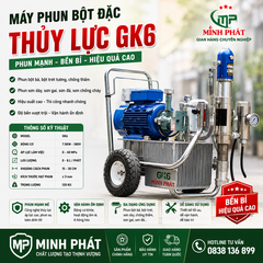 Máy Phun Bột Đặc Thủy Lực GK6 Minh Phát