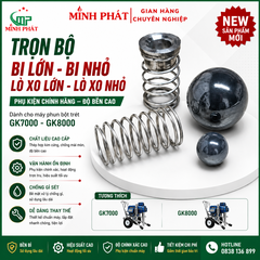 Trọn Bộ Bi Lớn - Bi Nhỏ, Lò Xo Lớn Nhỏ Máy Phun Bột Trét GK7000 GK8000