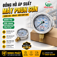 Đồng Hồ Áp Suất Máy Phun Sơn - Máy Phun Bột Trét Minh Phát