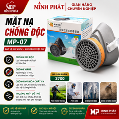 Mặt Nạ Chống Độc Than Hoạt Tính, Phun Thuốc Trừ Sâu , Chống Khói Độc Minh Phát 3700