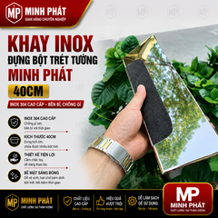 Khay Inox Đựng Bột Trét Tường Minh Phát 40cm