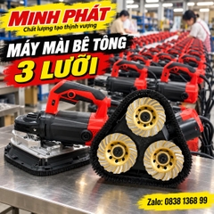 🔥 Máy Mài Bê Tông Cầm Tay 3 Lưỡi GS8230 – Mài Phá Mạnh, Xử Lý Sàn Nhanh