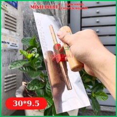 Dao Trét Bột Sơn Nước Móc Thùng Thép Trắng Cán Gỗ 30cm 35cm 40cm Minh Phát