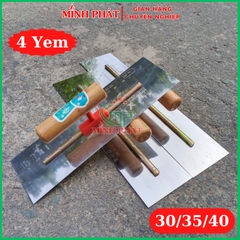 Dao Trét Bột Sơn Nước Móc Thùng Thép Trắng Cán Gỗ 30cm 35cm 40cm Minh Phát