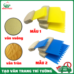 Dụng Cụ Tạo Vân Tròn Vân Nhọn Trang Trí Tường Minh Phát Cao Su Tự Nhiên