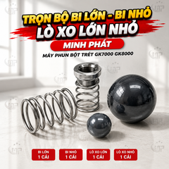 Trọn Bộ Bi Lớn - Bi Nhỏ, Lò Xo Lớn Nhỏ Máy Phun Bột Trét GK7000 GK8000