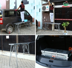 Giàn Giáo Gấp Gọn Thi Công Minh Phát D 1m6 Rộng 25cm Cao 80-120cm, Ghế Xếp Công Trình Xếp Gọn Minh Phá