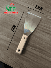 Cây Sủi Cạo Sơn Tường Inox 201 Cán Gỗ Cao Cấp Minh Phát