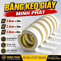 Băng Keo Giấy Che Chắn Phun Sơn Minh Phát