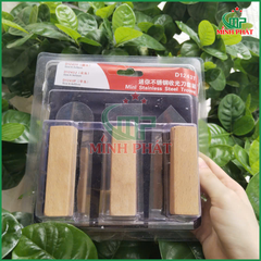 🛠️ Bộ Dao Bay Mini Inox Cán Gỗ Minh Phát – Dụng Cụ Sơn Hiệu Ứng, Sơn Nghệ Thuật